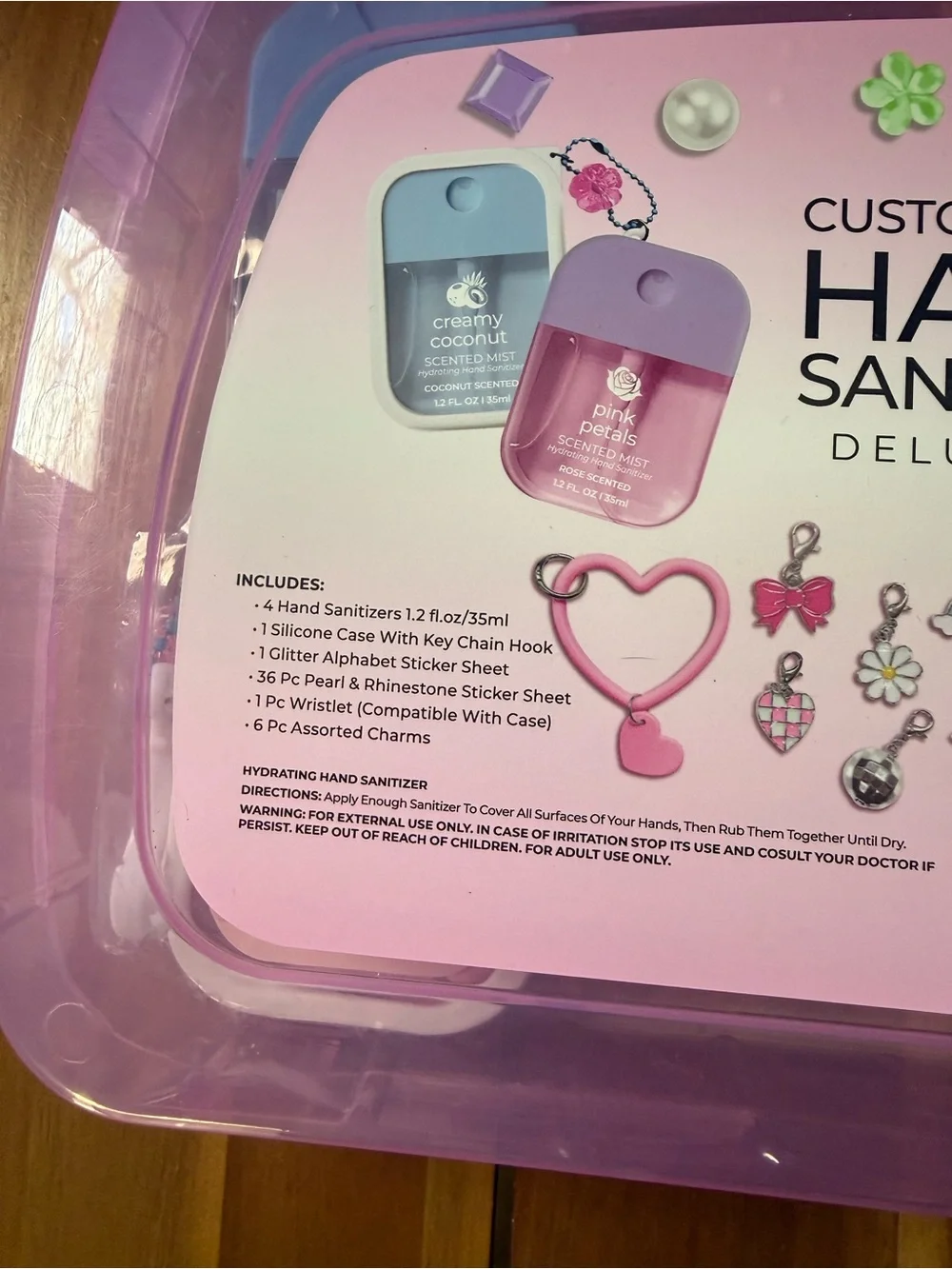 Customizable Hand Sanitizer Deluxe Set - Pink & Purple